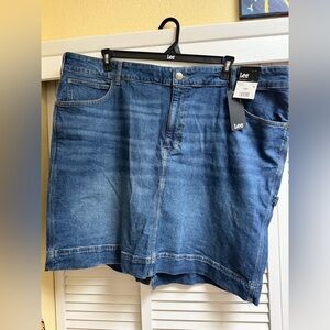NEW LEE workwear Midi A New Age Jean Skirt Women’s Sz 24 denim short skirt
